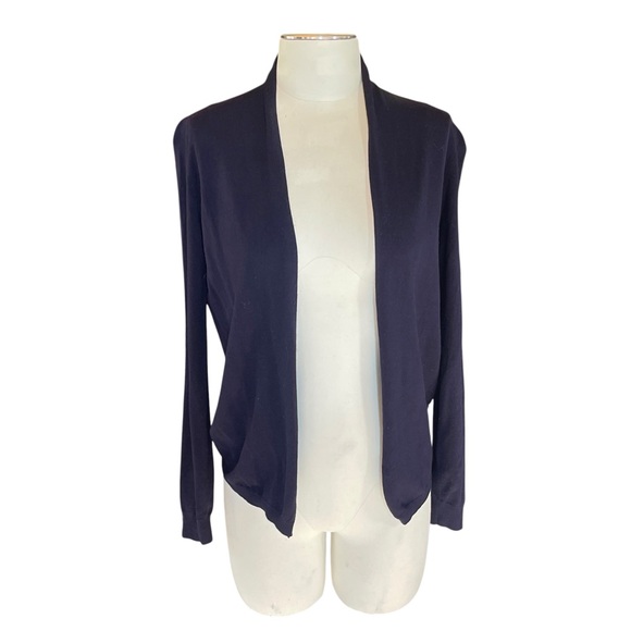 Ted Baker Hydrangea Haze Navy Floral Print Cardigan Sweater Women's Size 4 - Picture 2 of 6